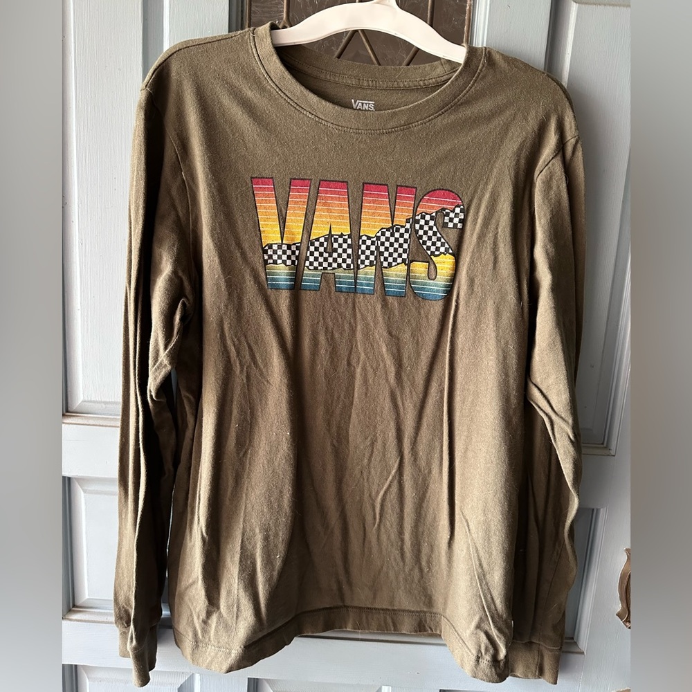 Vans olive green long sleeve t-shirt